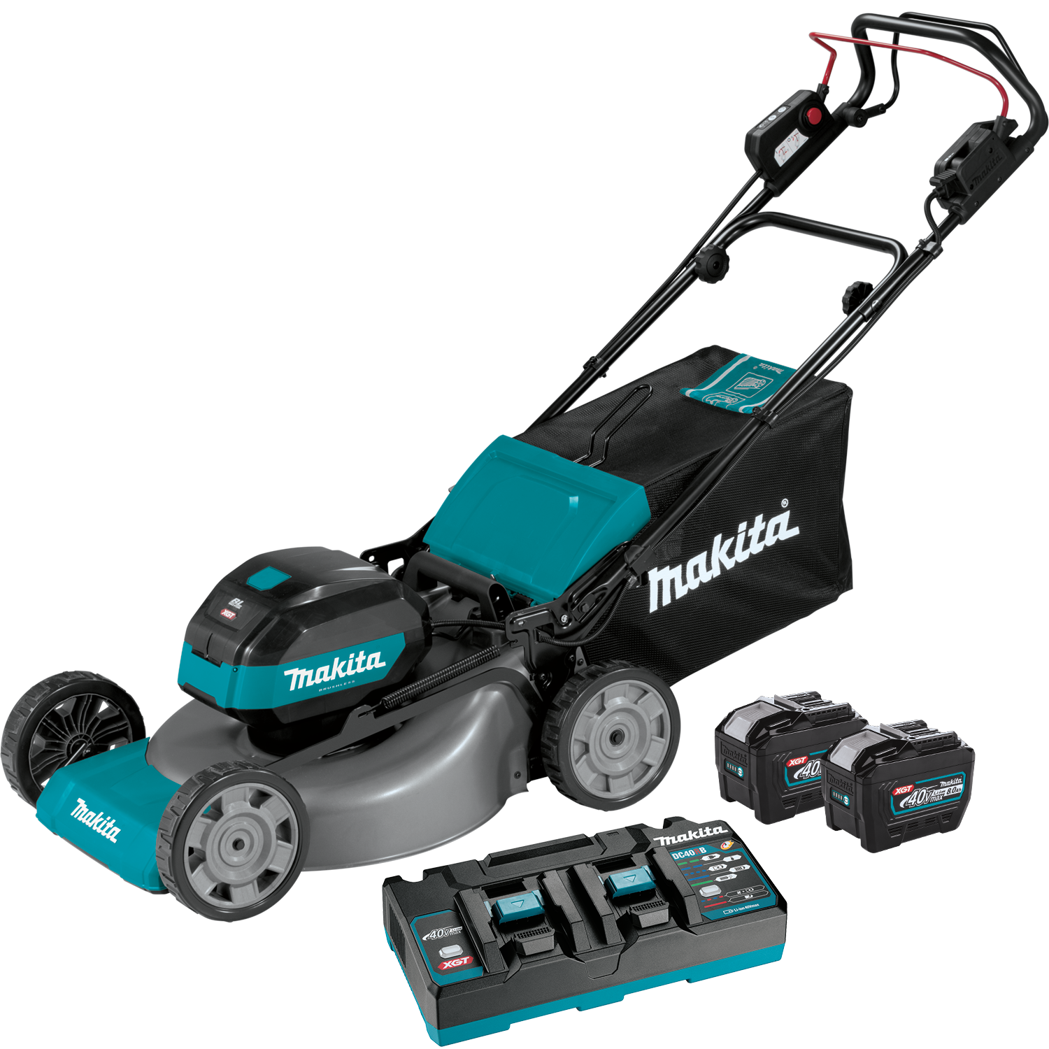 Makita 40V Max XGT Brushless 21 In. SelfâPropelled Commercial Lawn Mower Kit & FREE Makita GRU01M1 - GML01PL