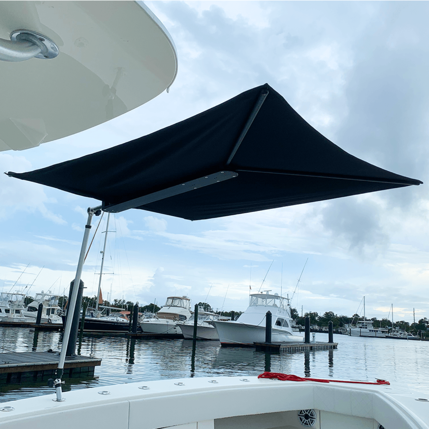 TACO Marine ShadeFin with Black Fabric, Bag & Fixed Mount Kit - T10-3000-4
