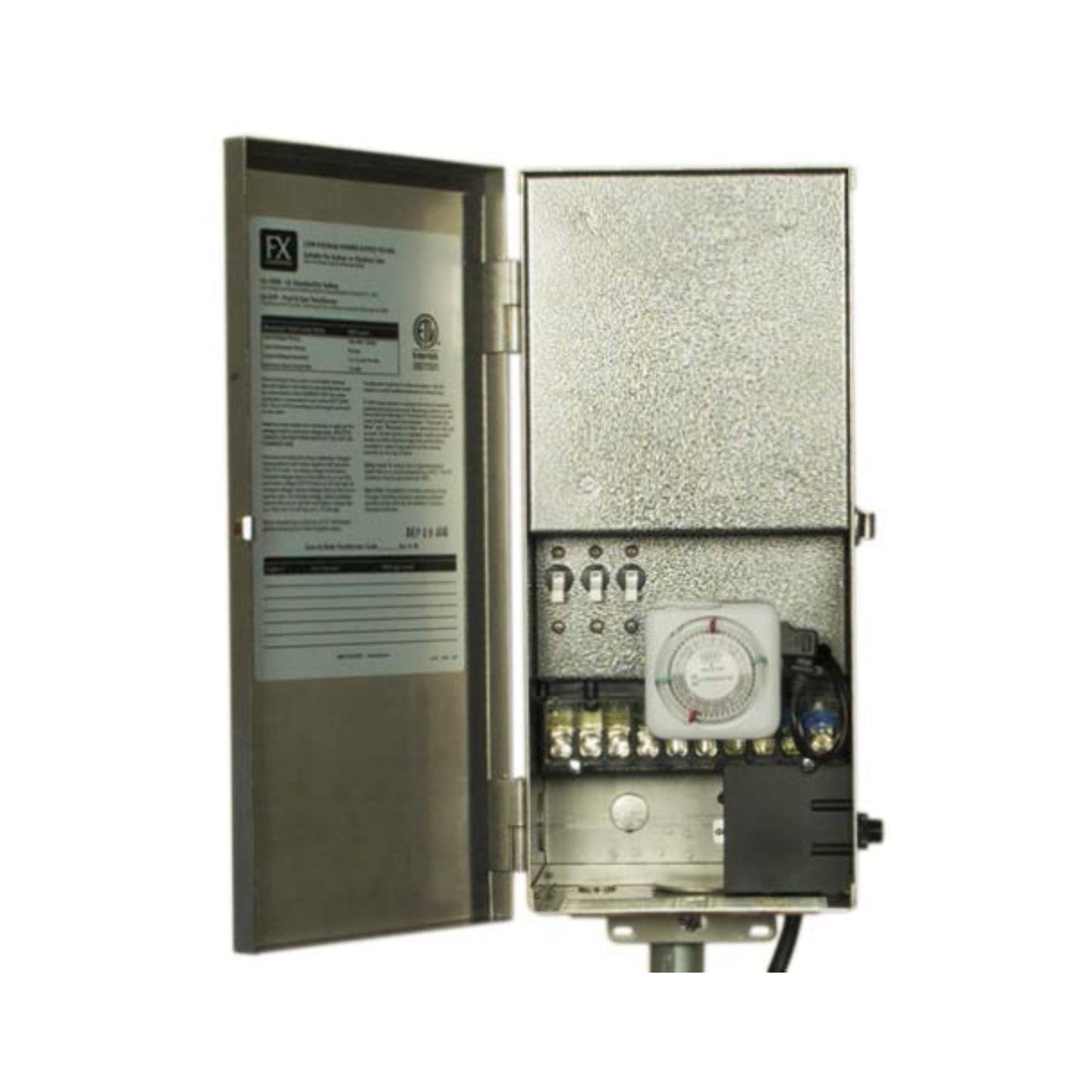 FX Luminaire 300 Watt PX Multi-Tap Transformer, Stainless Steel, with Timer - PX300TSS
