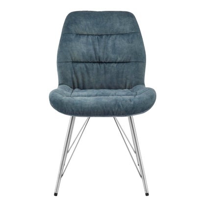New Pacific Direct Raven Velvet Fabric Dining Side Chair, (Set of 2) 1060018-217 - 1060018-217