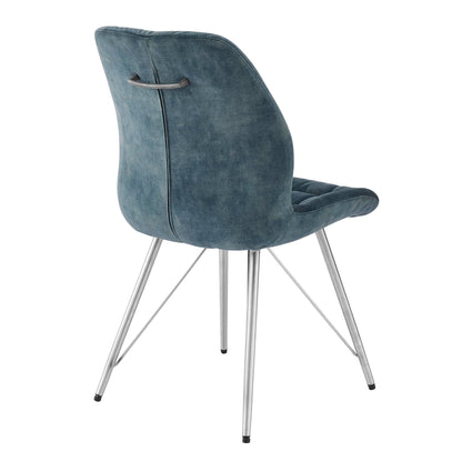 New Pacific Direct Raven Velvet Fabric Dining Side Chair, (Set of 2) 1060018-217 - 1060018-217