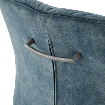 New Pacific Direct Raven Velvet Fabric Dining Side Chair, (Set of 2) 1060018-217 - 1060018-217