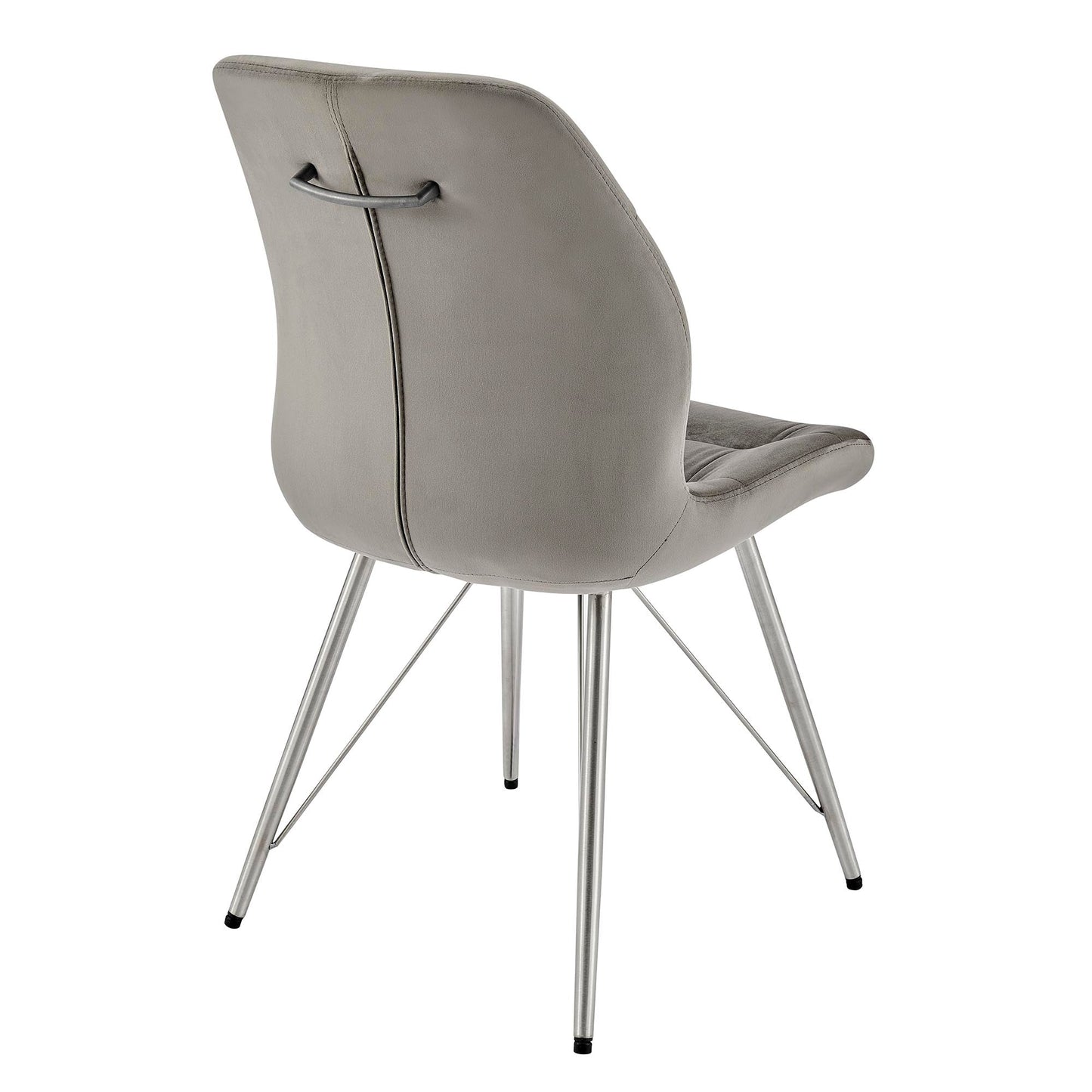 New Pacific Direct Raven Velvet Fabric Dining Side Chair, (Set of 2) 1060018-363 - 1060018-363