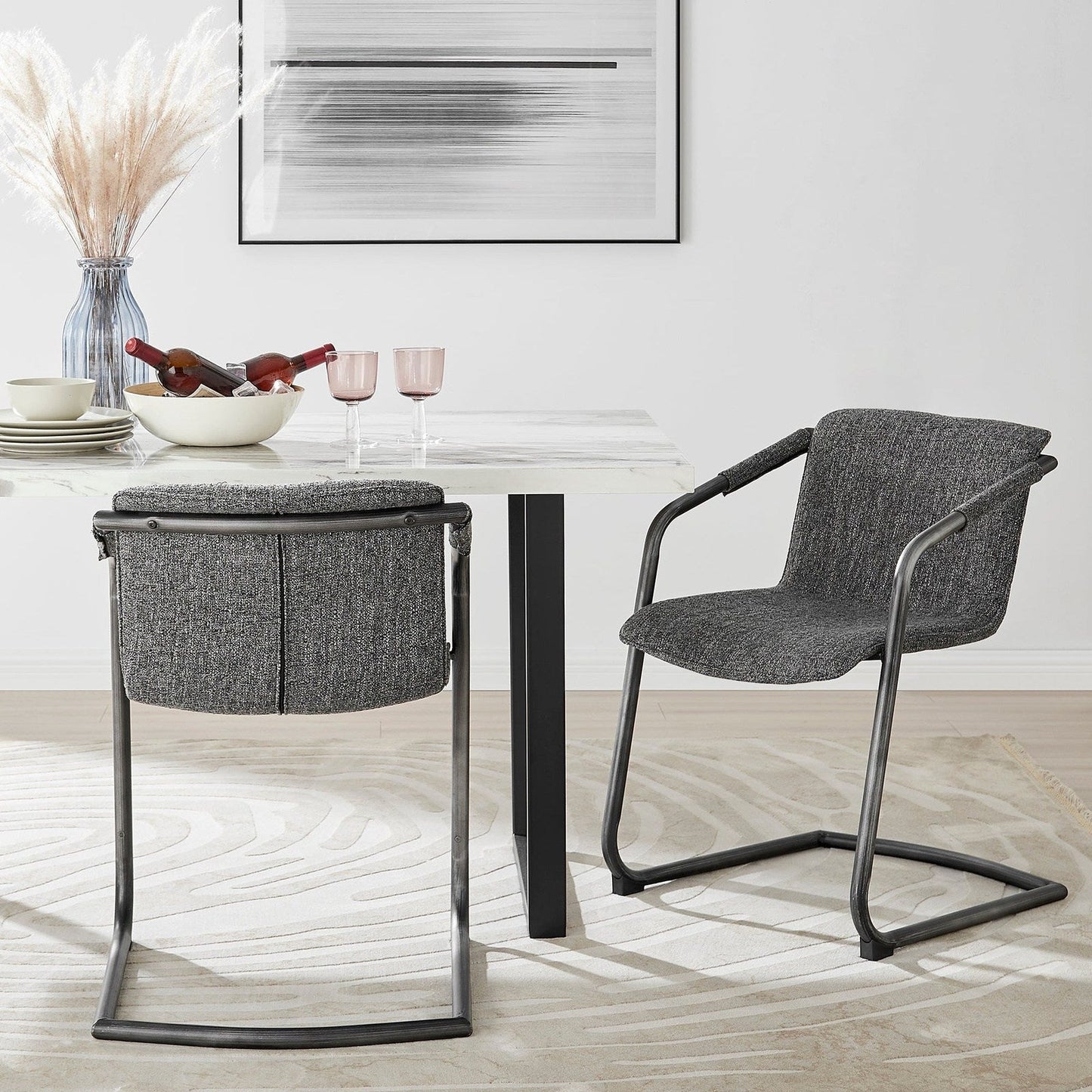 New Pacific Direct Indy Fabric Dining Side Chair, (Set of 2) 1060029-219 - 1060029-219