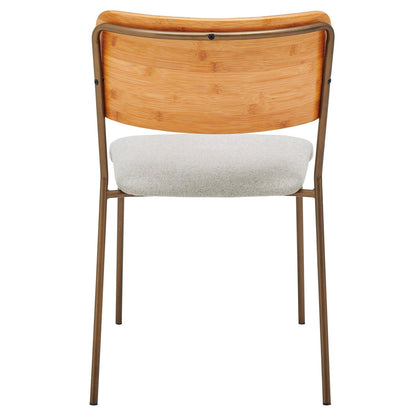 New Pacific Direct Leshia KD Fabric Bamboo Dining Side Chair, (Set of 2) -  1160028-406N