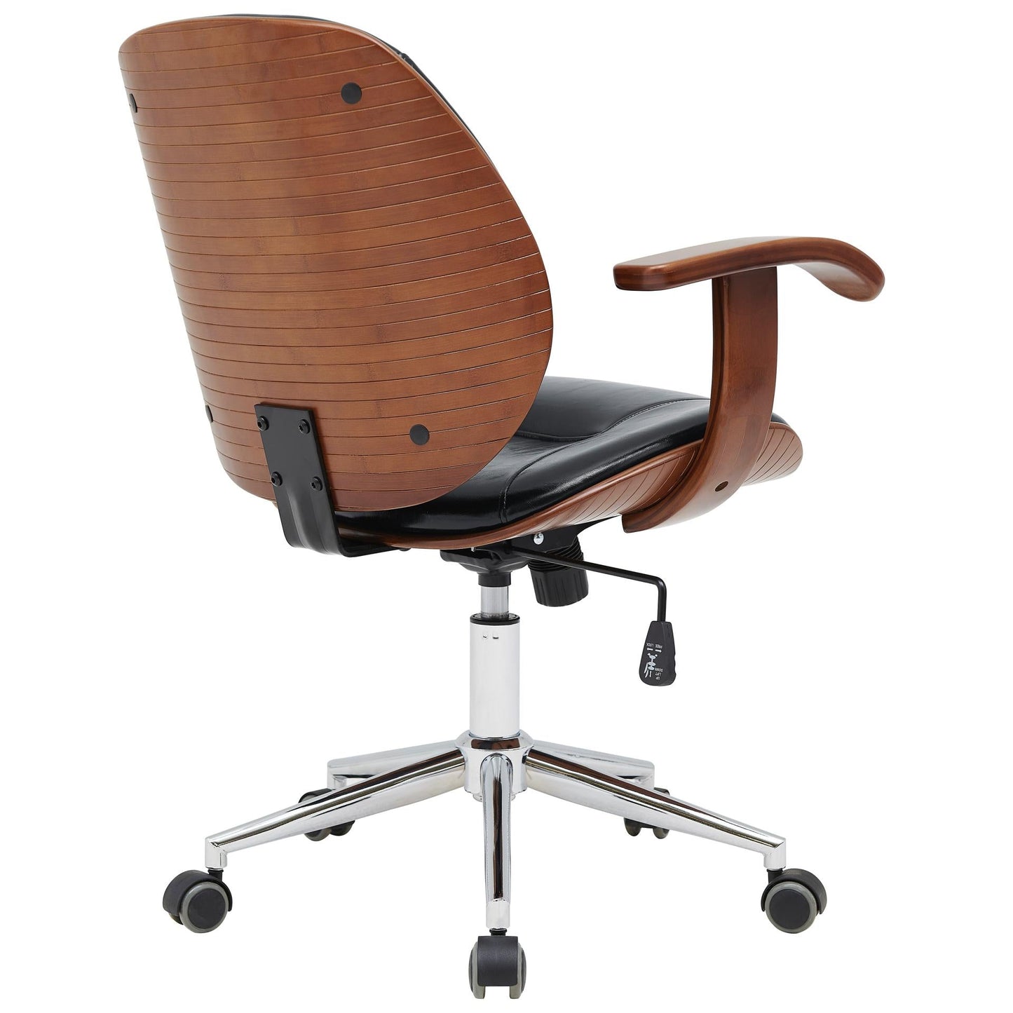 New Pacific Direct Samuel PU Bamboo Office Chair w/ Armrest  - 1160030-BWL