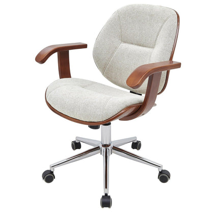New Pacific Direct Samuel Fabric Bamboo Office Chair w/ Armrest  - 1160031-406WL