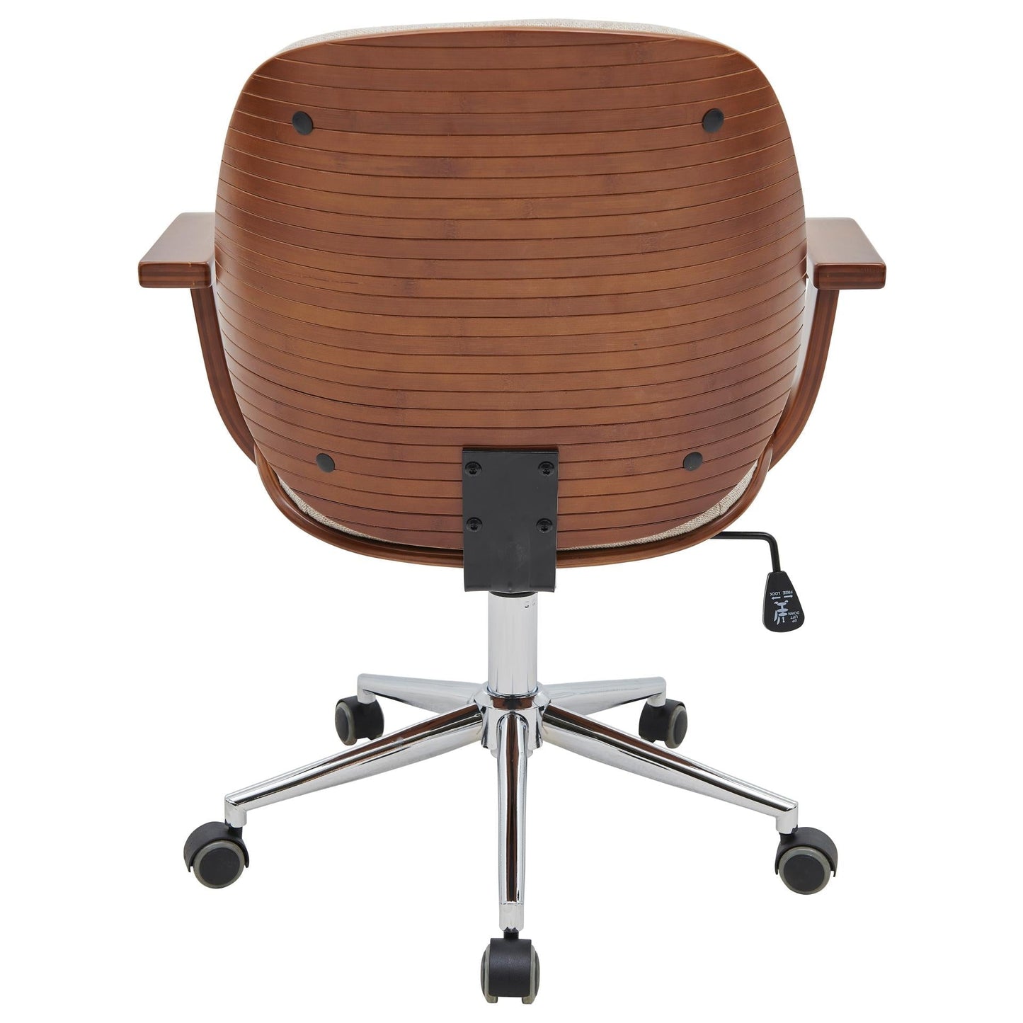 New Pacific Direct Samuel Fabric Bamboo Office Chair w/ Armrest  - 1160031-406WL
