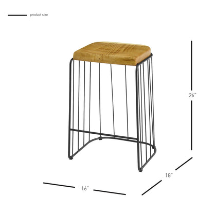 New Pacific Direct Tala Trembesi Counter Stool  - 1210011