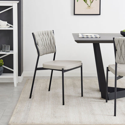 New Pacific Direct Leander Fabric/ PU Dining Chair, (Set of 4) -  1240012-5006