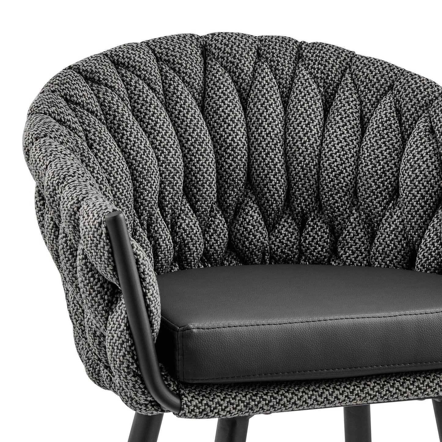 New Pacific Direct Fabian Fabric/ PU Counter Stool w/ Arms 1240016-5776 - 1240016-5776