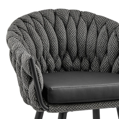 New Pacific Direct Fabian Fabric/ PU Counter Stool w/ Arms 1240016-5776 - 1240016-5776