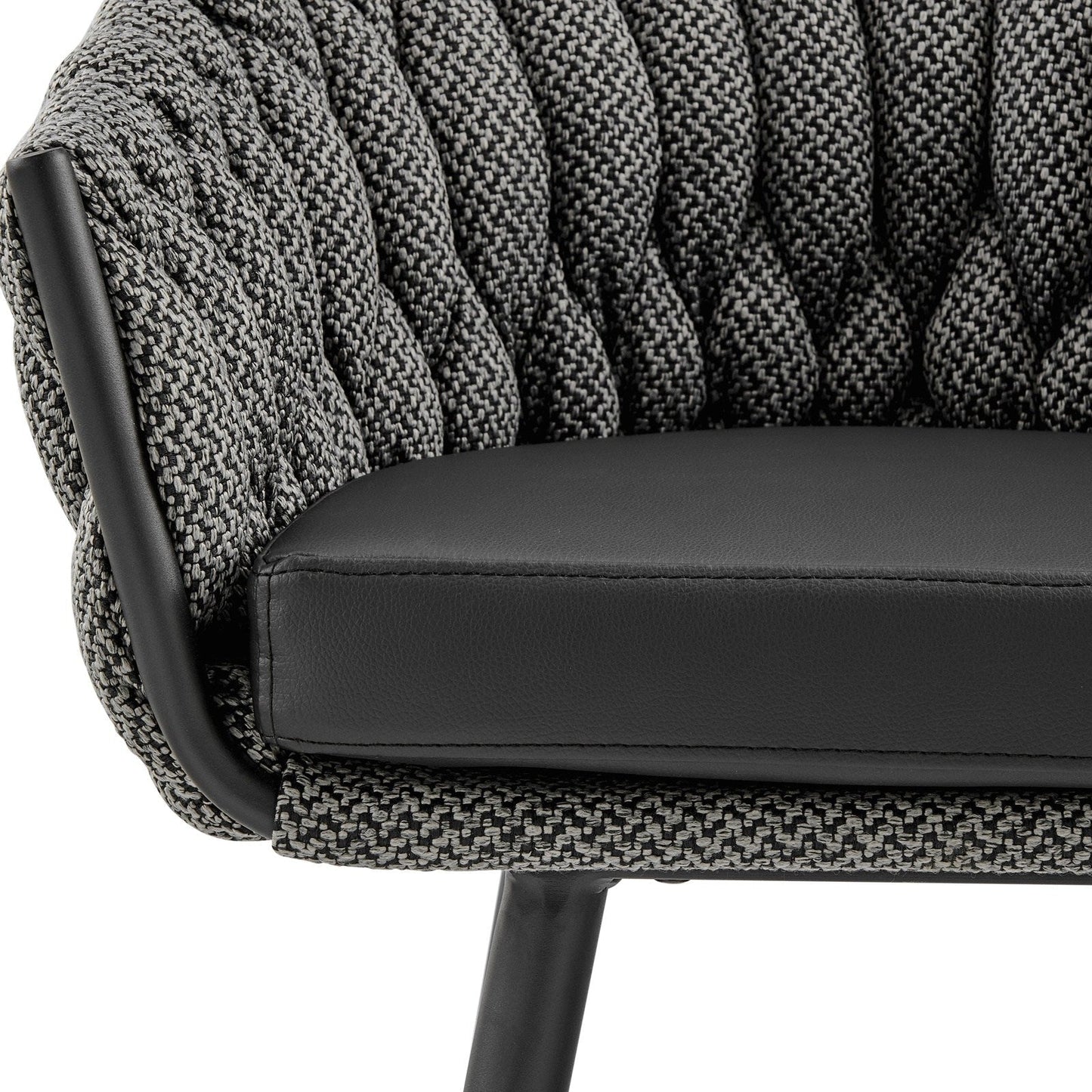 New Pacific Direct Fabian Fabric/ PU Bar Stool w/ Arms  - 1240017-5776