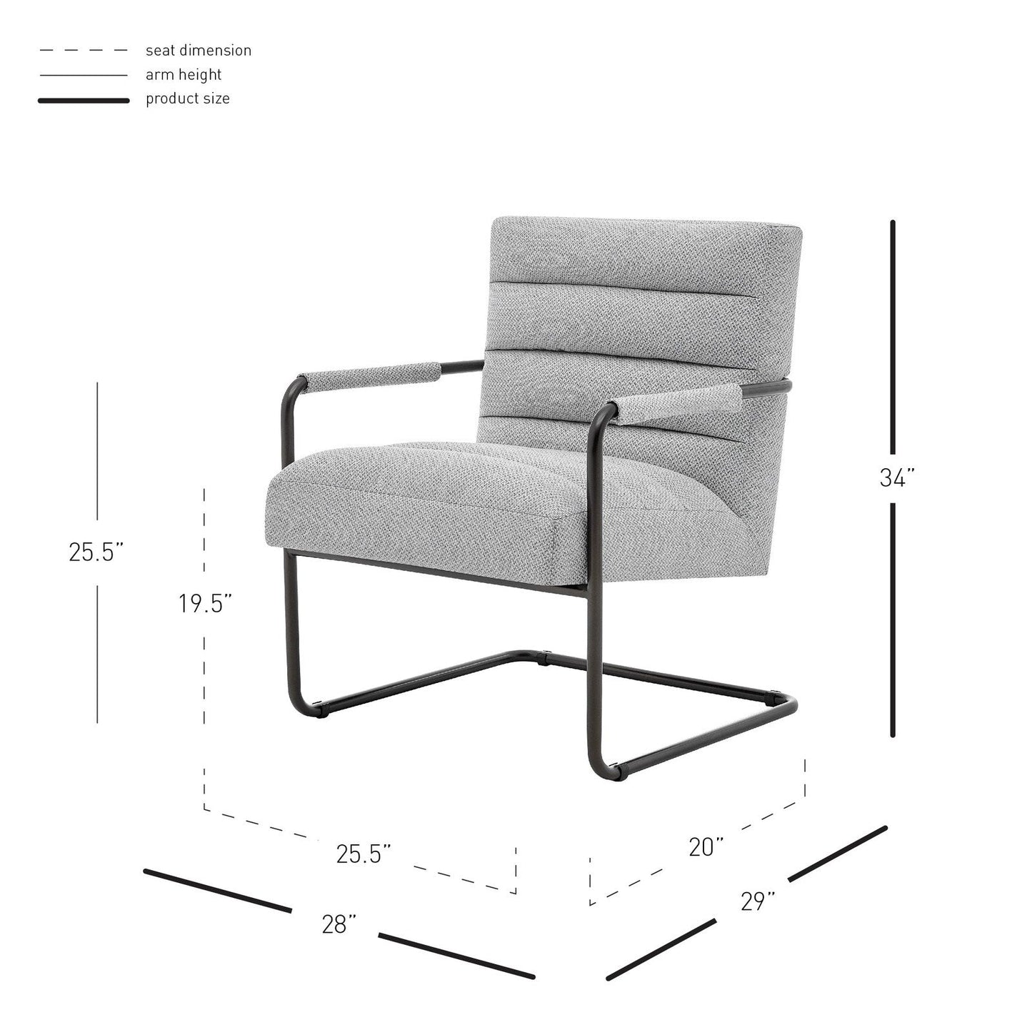 New Pacific Direct Peyton Fabric Accent Arm Chair   - 1250022-410