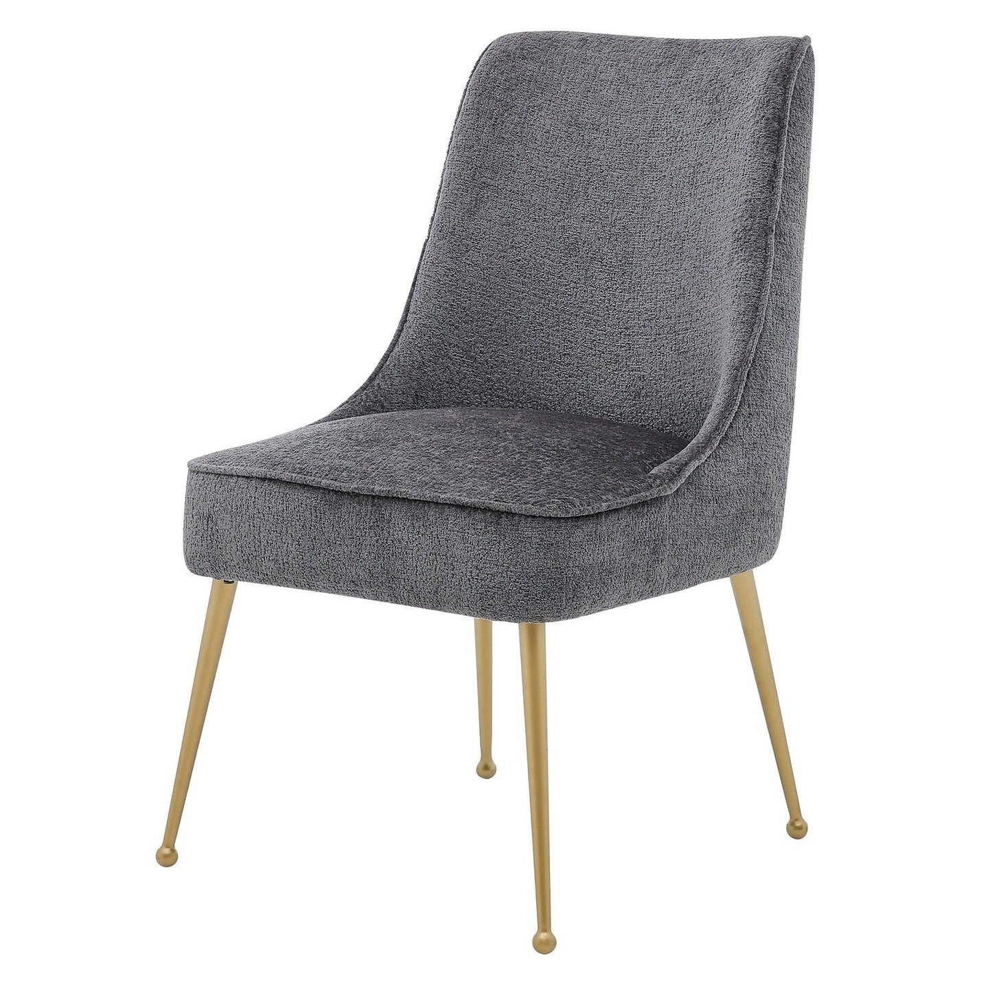 New Pacific Direct Cedric KD Fabric Dining Side Chair Gold Legs, (Set of 2)  - 1250024-568