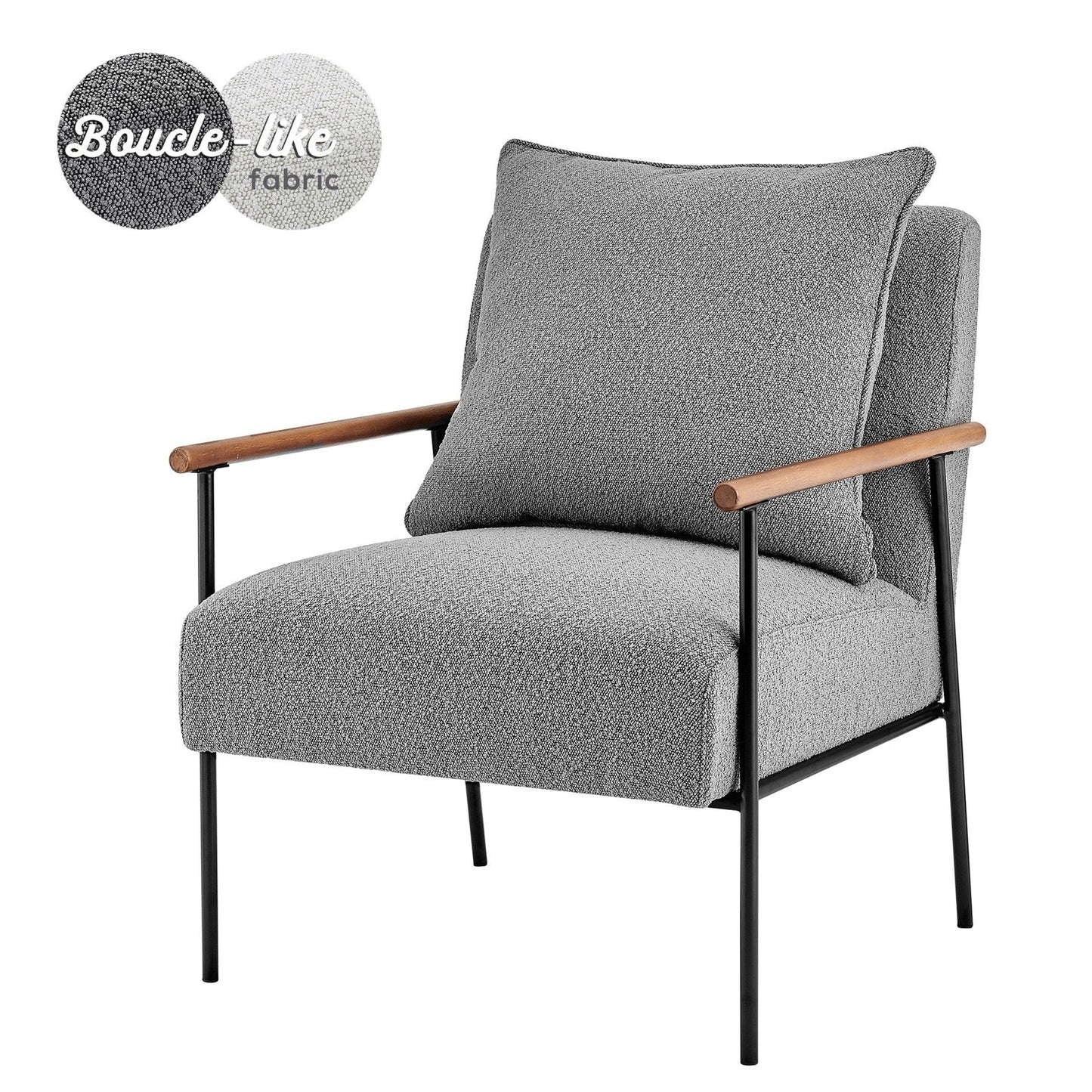 New Pacific Direct Quinton Fabric Accent Arm Chair  - 1250027-564