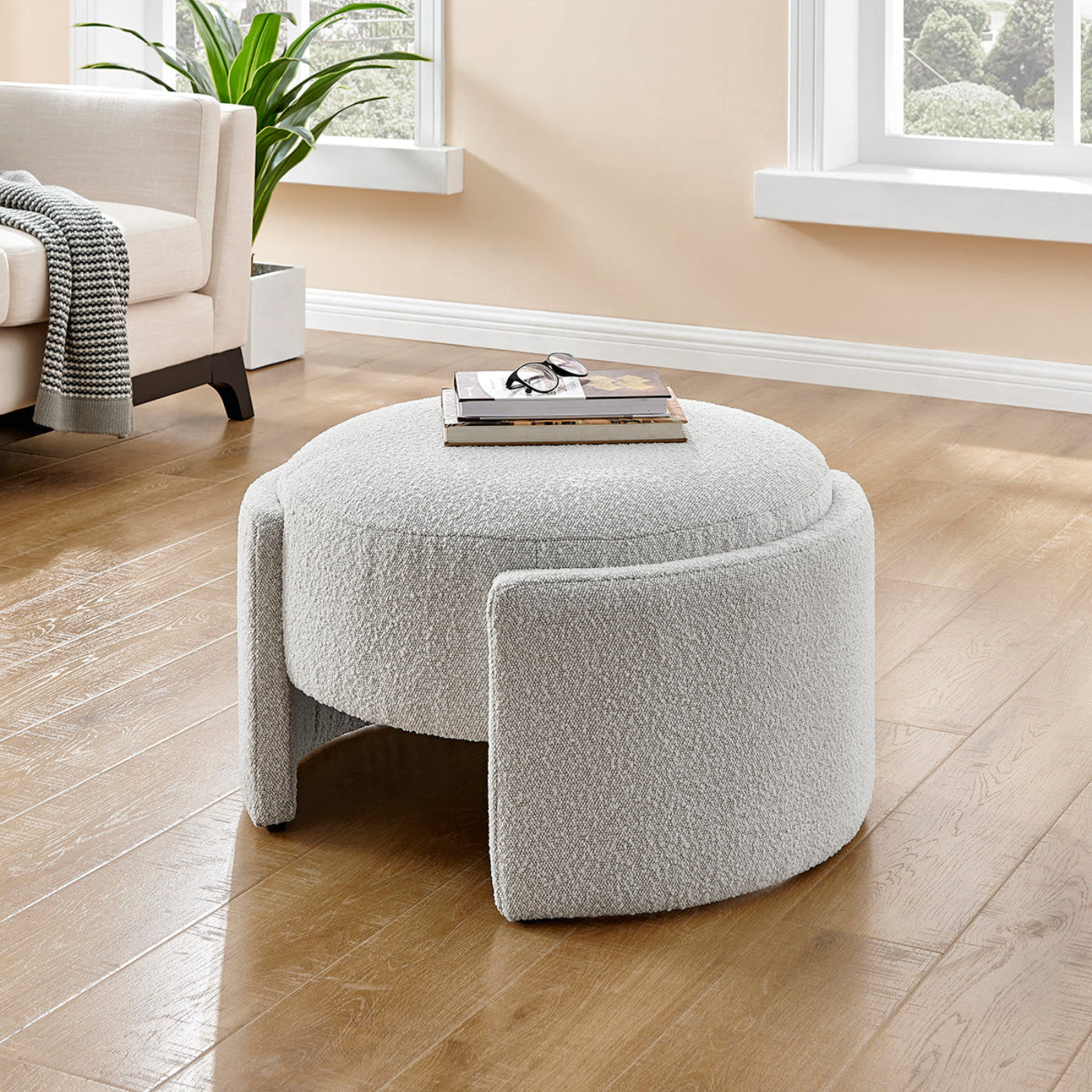 New Pacific Direct Felicia Fabric Ottoman 1250047-563 - 1250047-563