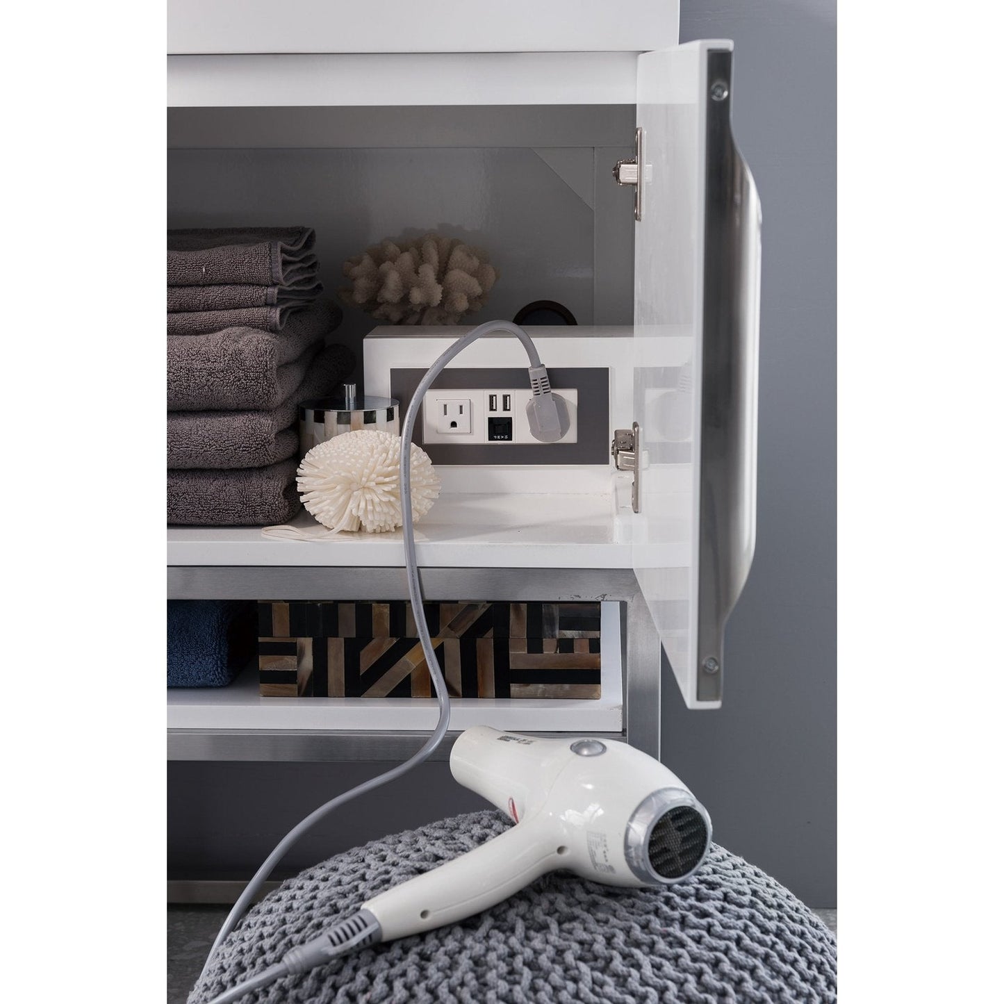 James Martin Vanities Columbia 72" Double Vanity - 388-V72D-AGR-MB-DGG