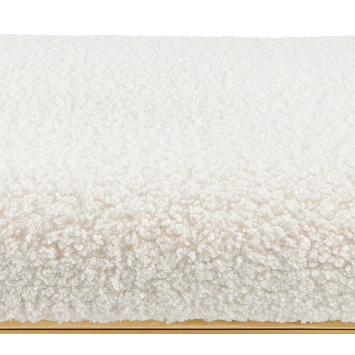 New Pacific Direct Frisly Shearling Fabric Bench w/ Shelf  - 1600083-560