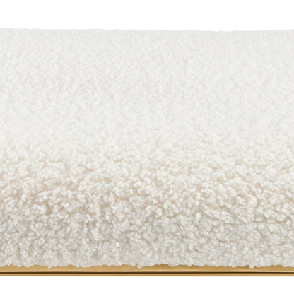 New Pacific Direct Frisly Shearling Fabric Bench w/ Shelf  - 1600083-560