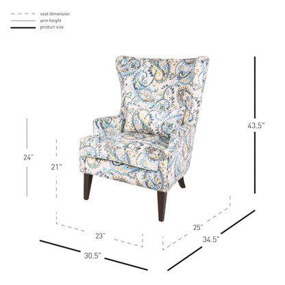 New Pacific Direct Clementine Wingback Arm Chair -  1900078-153