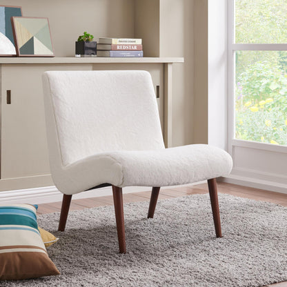 New Pacific Direct Alexis Faux Fur Fabric Chair  - 1900134-408