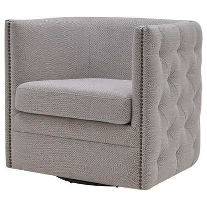 New Pacific Direct Leslie Fabric Swivel Tufted Chair  - 1900148-410