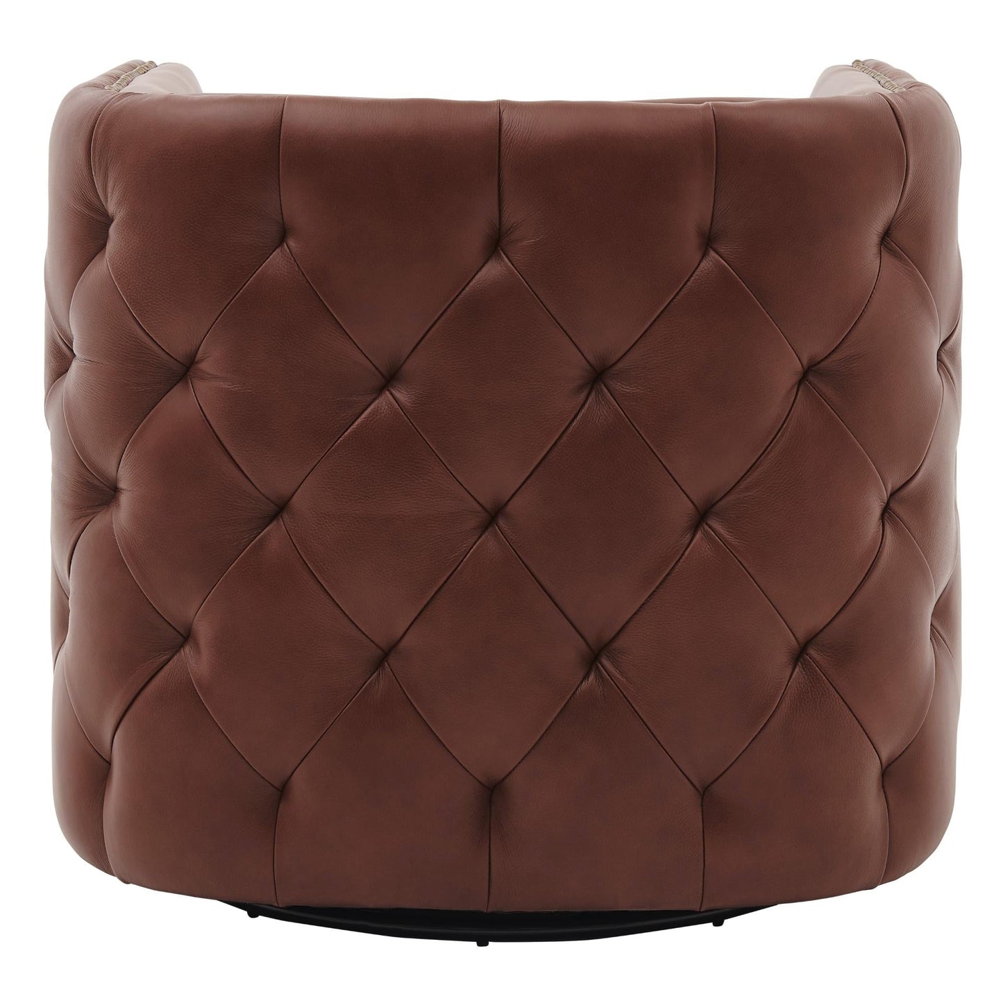 New Pacific Direct Leslie Top Grain Leather Swivel Tufted Chair  - 1900152-426