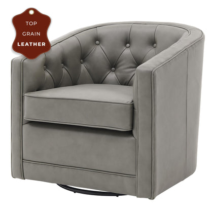 New Pacific Direct Walsh Top Grain Leather Swivel Chair  - 1900153-428