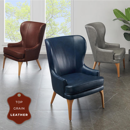 New Pacific Direct Bjorn Top Grain Leather Accent Chair -  1900155-429