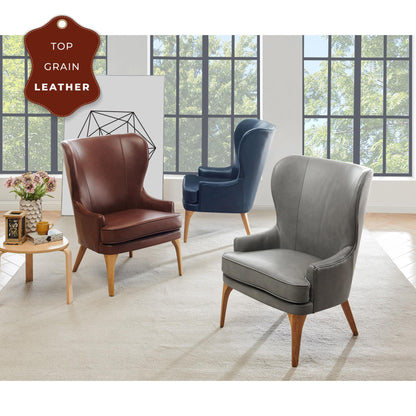 New Pacific Direct Bjorn Top Grain Leather Accent Chair -  1900155-429