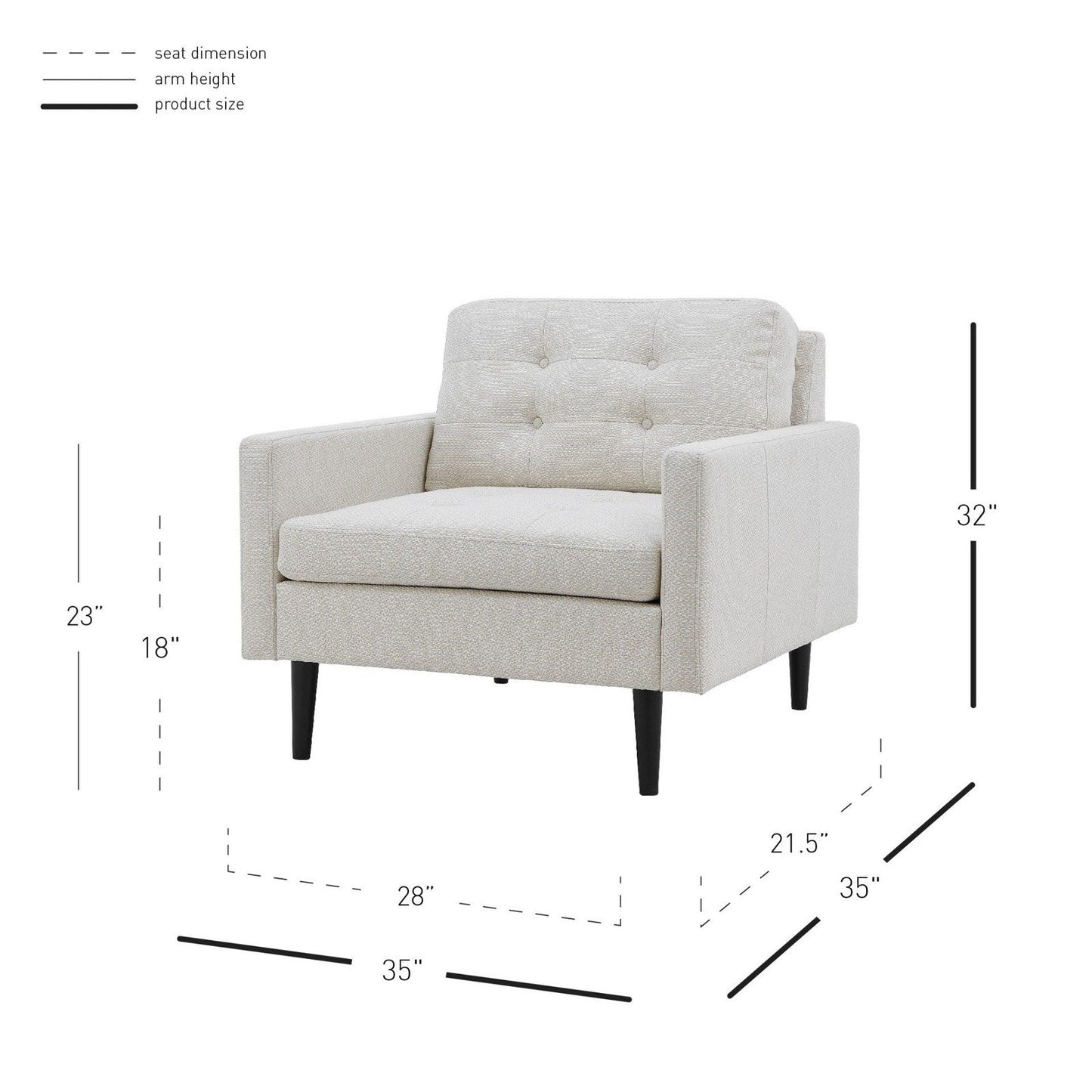 New Pacific Direct Ritchie KD Fabric Accent Arm Chair - 1900178-276