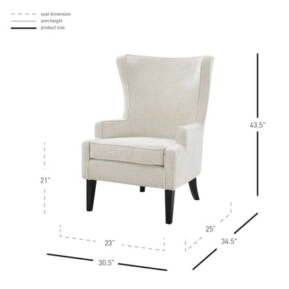 New Pacific Direct Clementine KD Fabric Wing Accent Arm Chair -  1900181-567