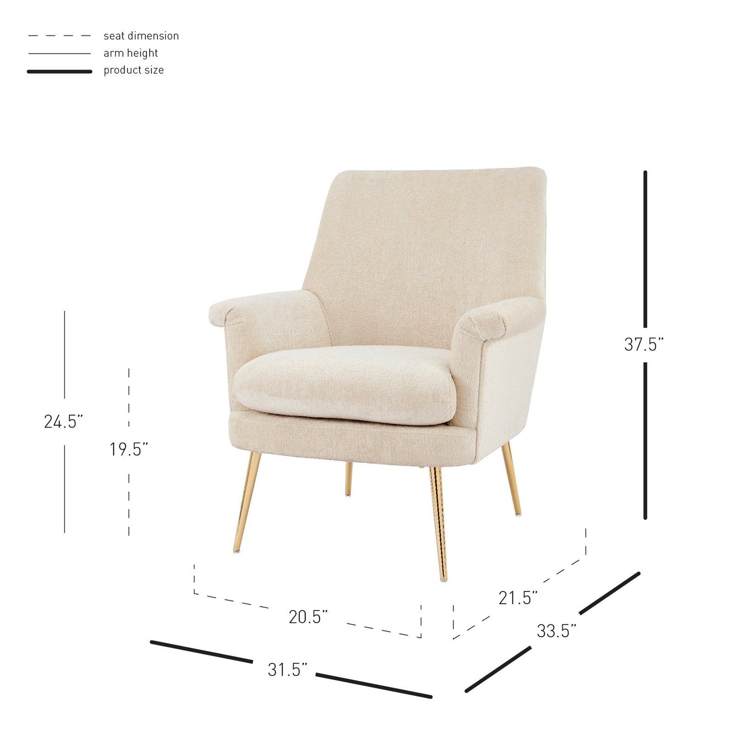 New Pacific Direct Kaylee Fabric Accent Arm Chair  - 1900184-567