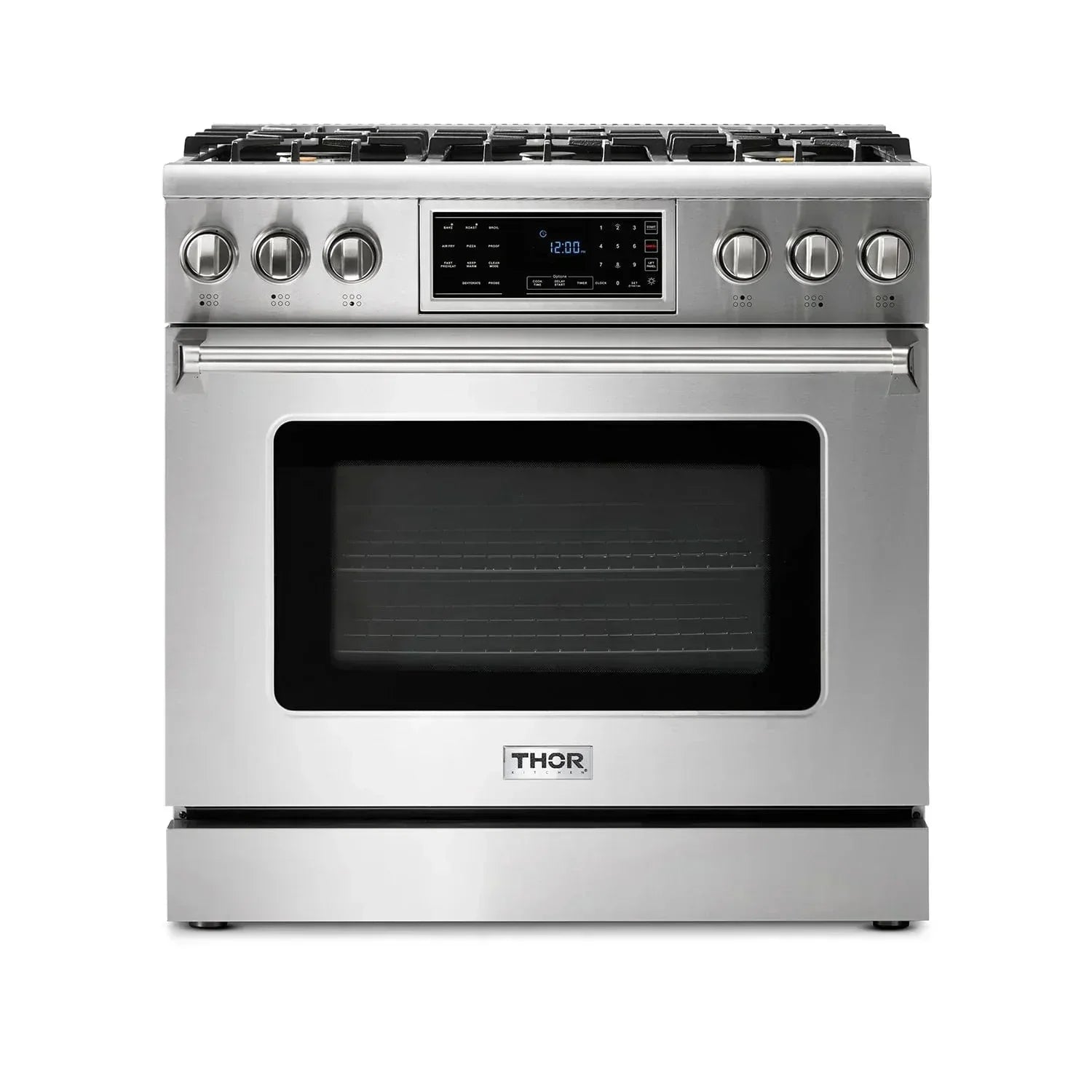 Thor Kitchen Appliance Package - 36 In. Gas Range, Range Hood, Microwave Drawer, AP-TRG3601-W-4