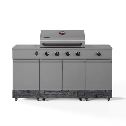 TYTUS Fresno 5-Burner LP/NG Convertible Grill in Gunmetal + Graphite Stone -  -TDT-021-0103