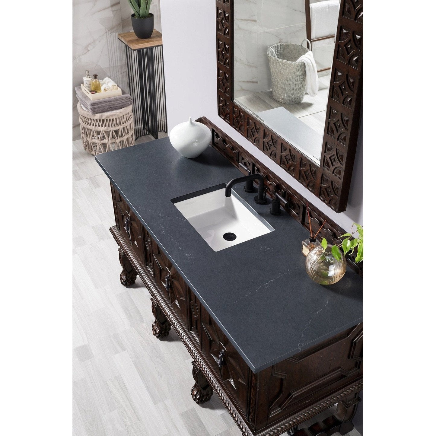 James Martin Vanities Balmoral 60" Single Vanity Cabinet - 150-V60S-ANW-3AF