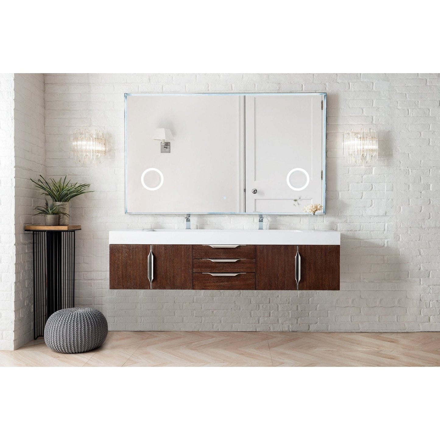 James Martin Vanities Mercer Island 72" Double Vanity - 389-V72D-AGR-G-DGG