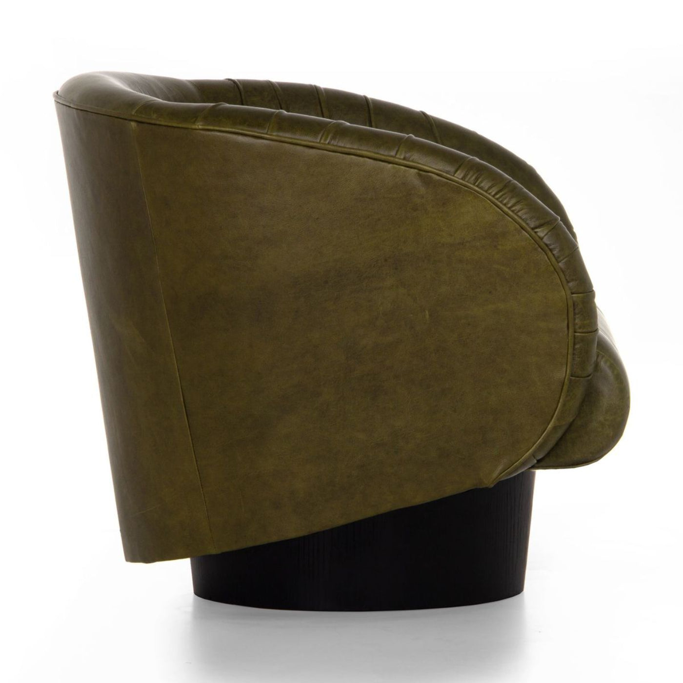 Union Home Rotunda Chair - Green Leather  - LVR00677