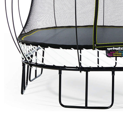 Springfree Outdoor 8 x 11 Ft Trampoline, Enclosure, Hoop Game, and Step Ladder - 215843