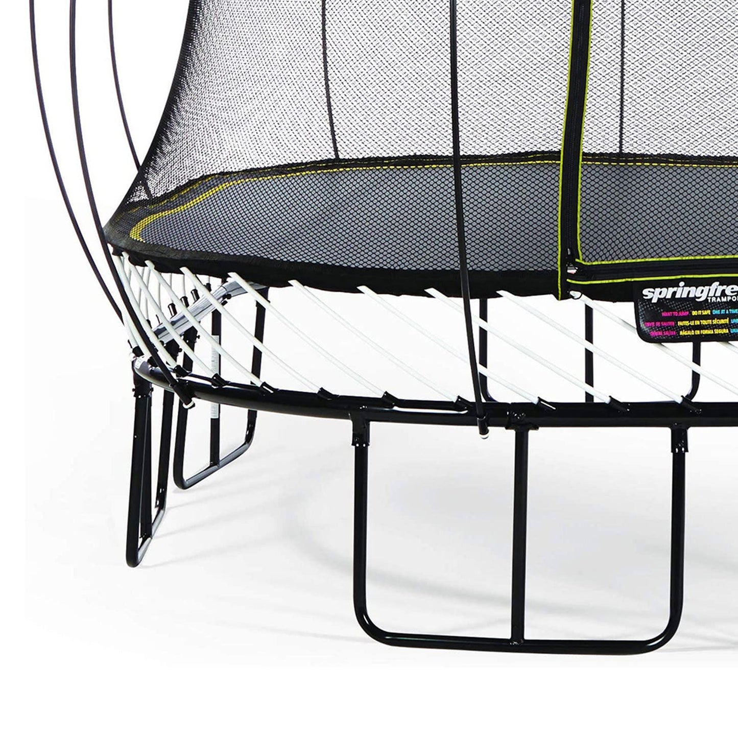 Springfree Outdoor Square 13 Foot Trampoline, Enclosure, Hoop Game, and Ladder - 215885