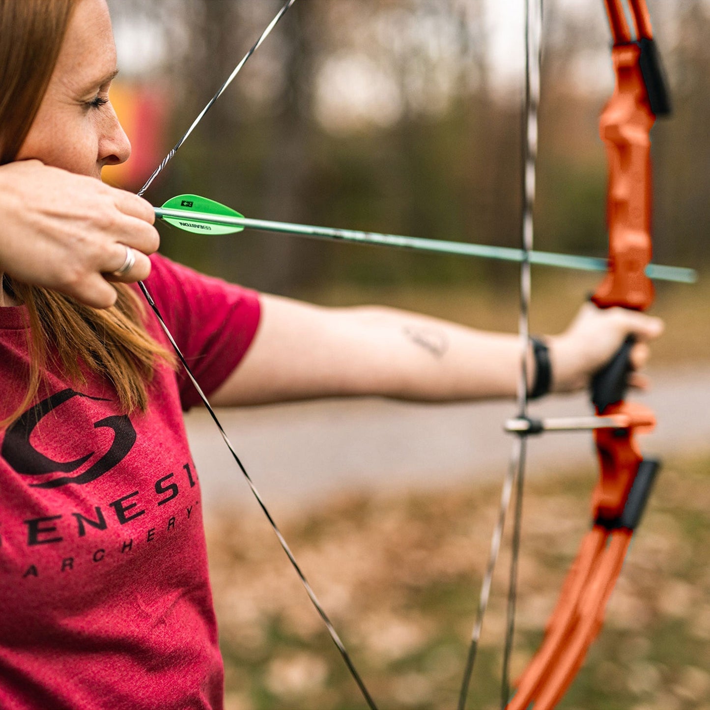 Genesis Archery Original Adjustable Left Handed Compound Bow, Orange (2 Pack) - 323554