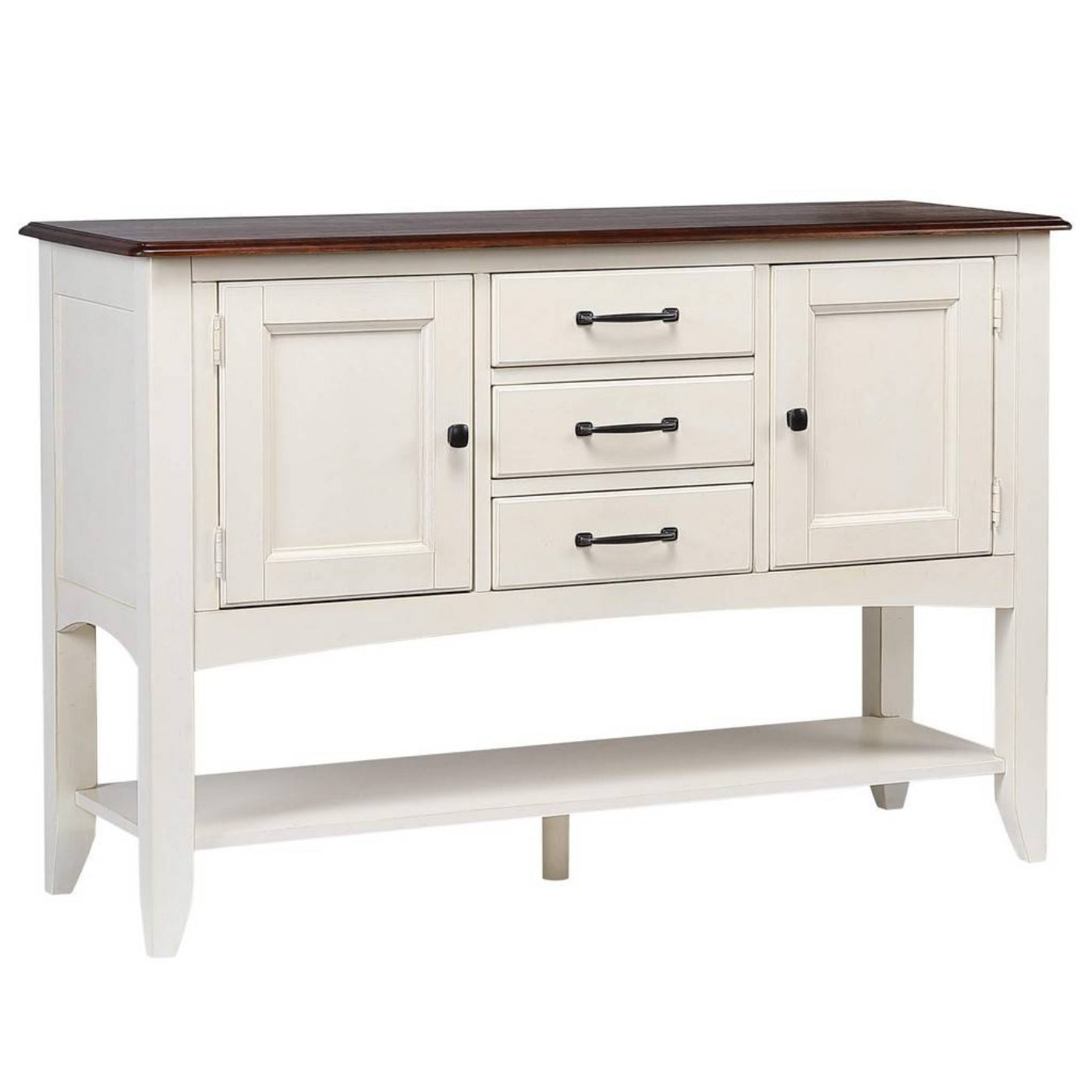 Sunset Trading Andrews Sideboard with Large Display Shelf - DLU-ADW1122-SB-AW