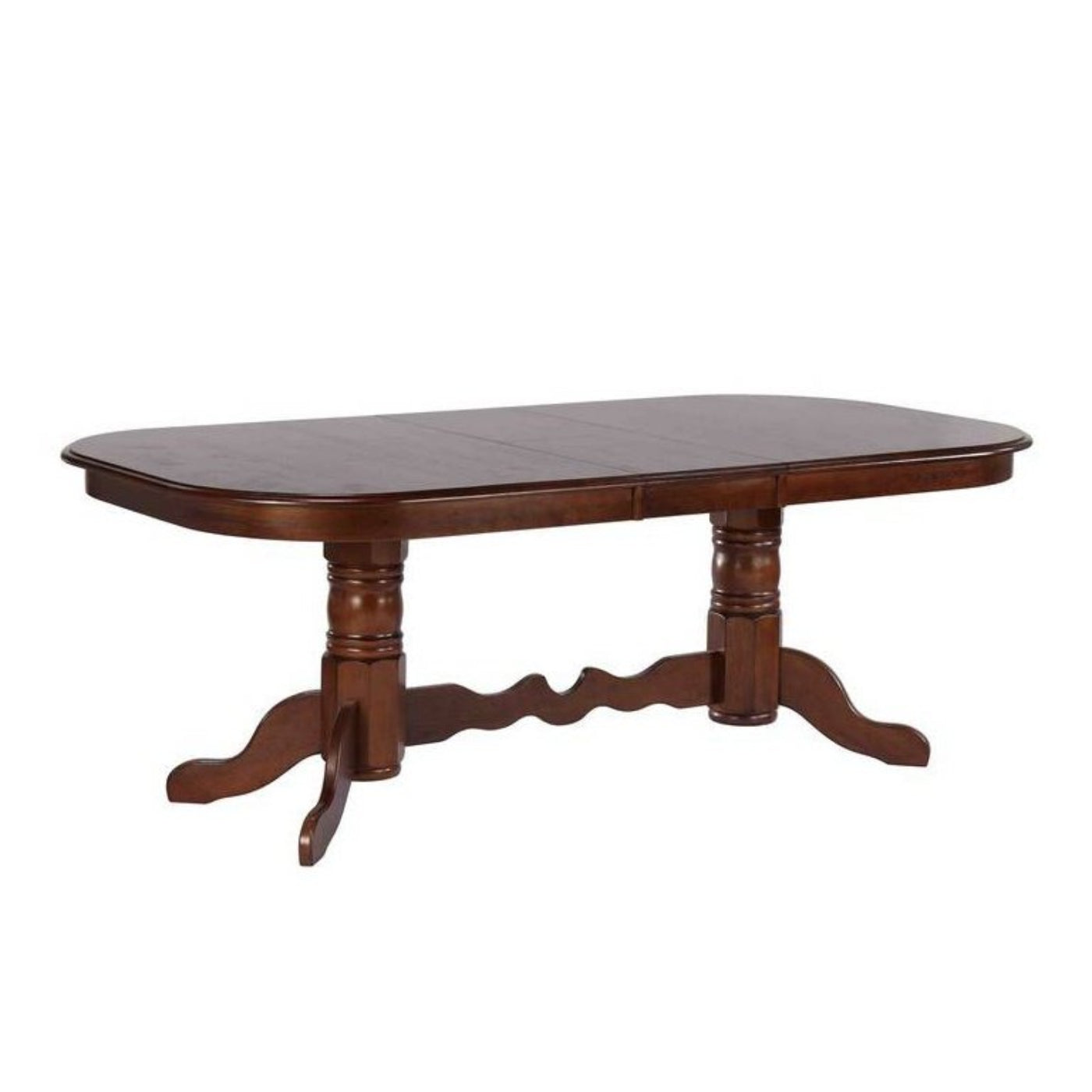 Sunset Trading Andrews 96" Oval Double Pedestal Butterfly Extendable Dining Table | Chestnut Brown | Seats 10 -  DLU-ADW4296-CT
