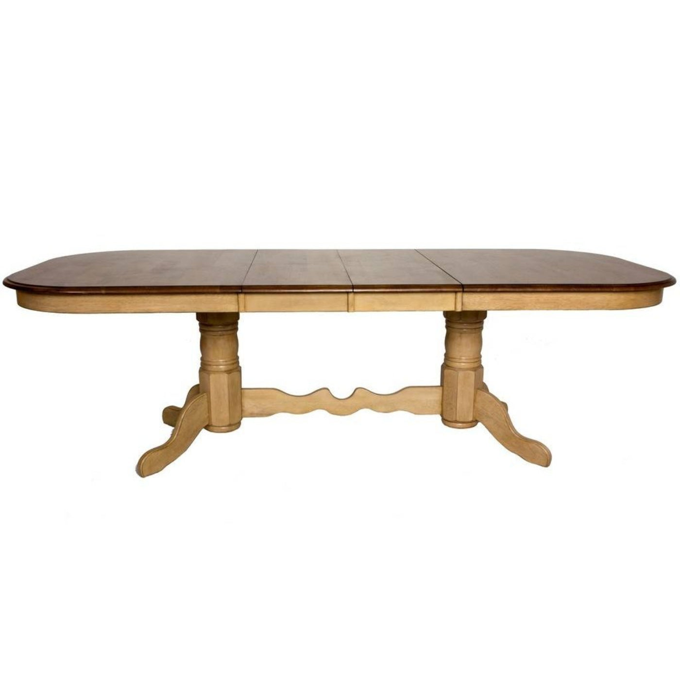Sunset Trading Brook 96" Oval Double Pedestal Extendable Dining Table | Seats 10 -  DLU-BR4296-PW