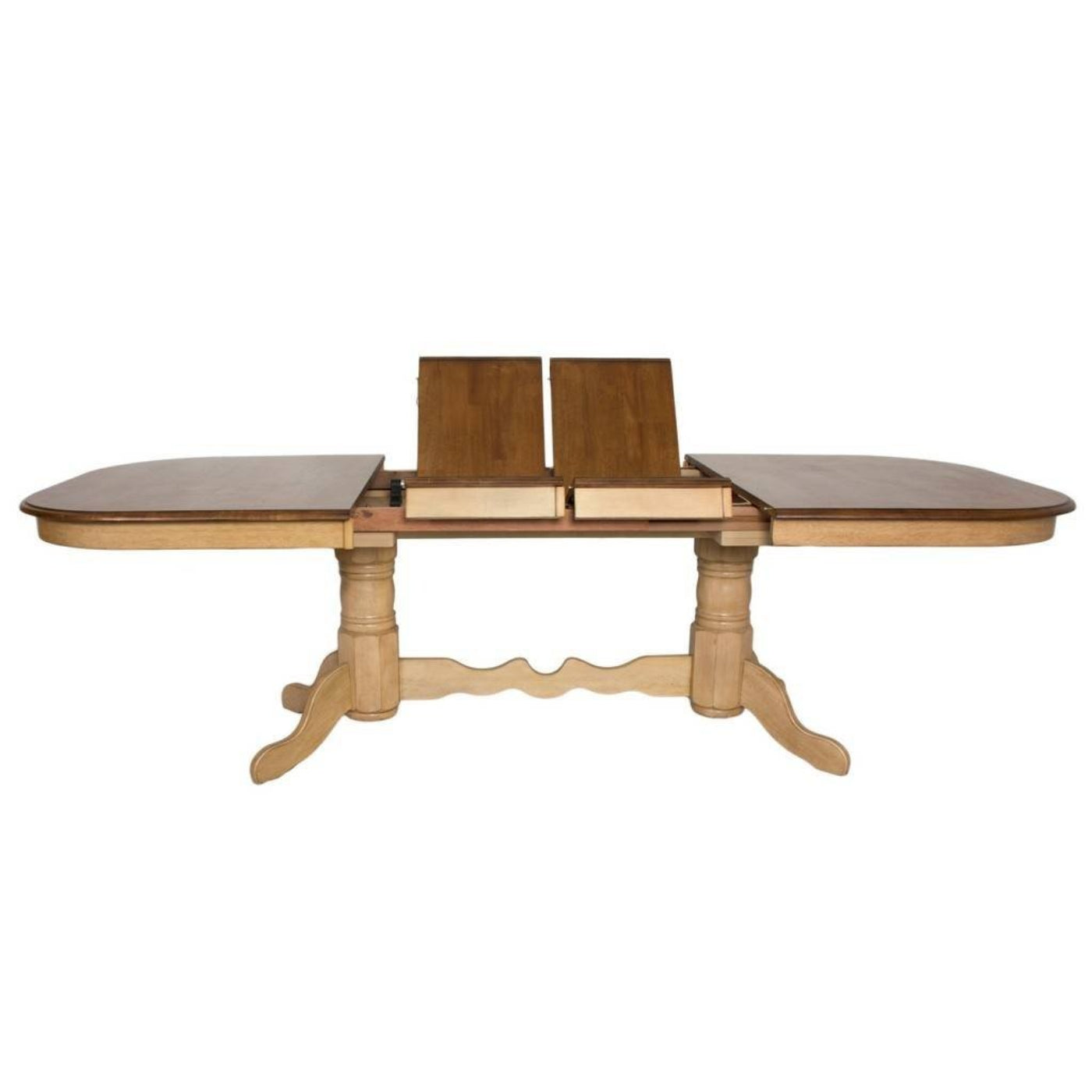 Sunset Trading Brook 96" Oval Double Pedestal Extendable Dining Table | Seats 10 -  DLU-BR4296-PW