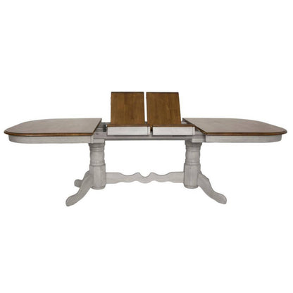 Sunset Trading Country Grove 8 Piece 96" Oval Double Pedestal Extendable Dining Table Set - DLU-CG4296-30AGOBH8