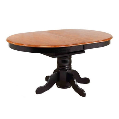 Sunset Trading Black Cherry Selections 5 Piece 66" Oval Extendable Pedestal Dining Set -