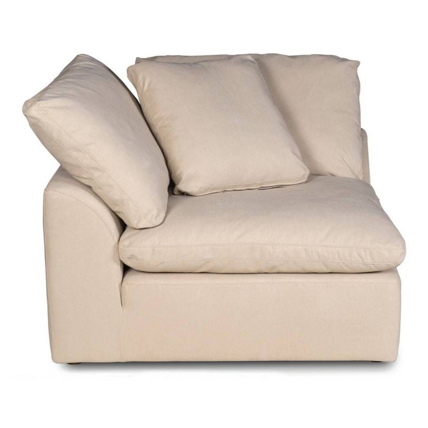 Sunset Trading Cloud Puff 3 Piece 88" Wide Slipcovered Modular Sectional Small L Shaped Sofa - SU-1458-84-3C