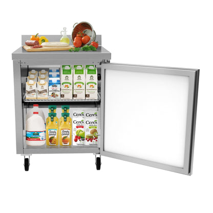 KOOLMORE 27 in. One-Door Worktop Refrigerator With 3.5 in. Backsplash - 6.3 Cu Ft.  - RWT-1D-6C